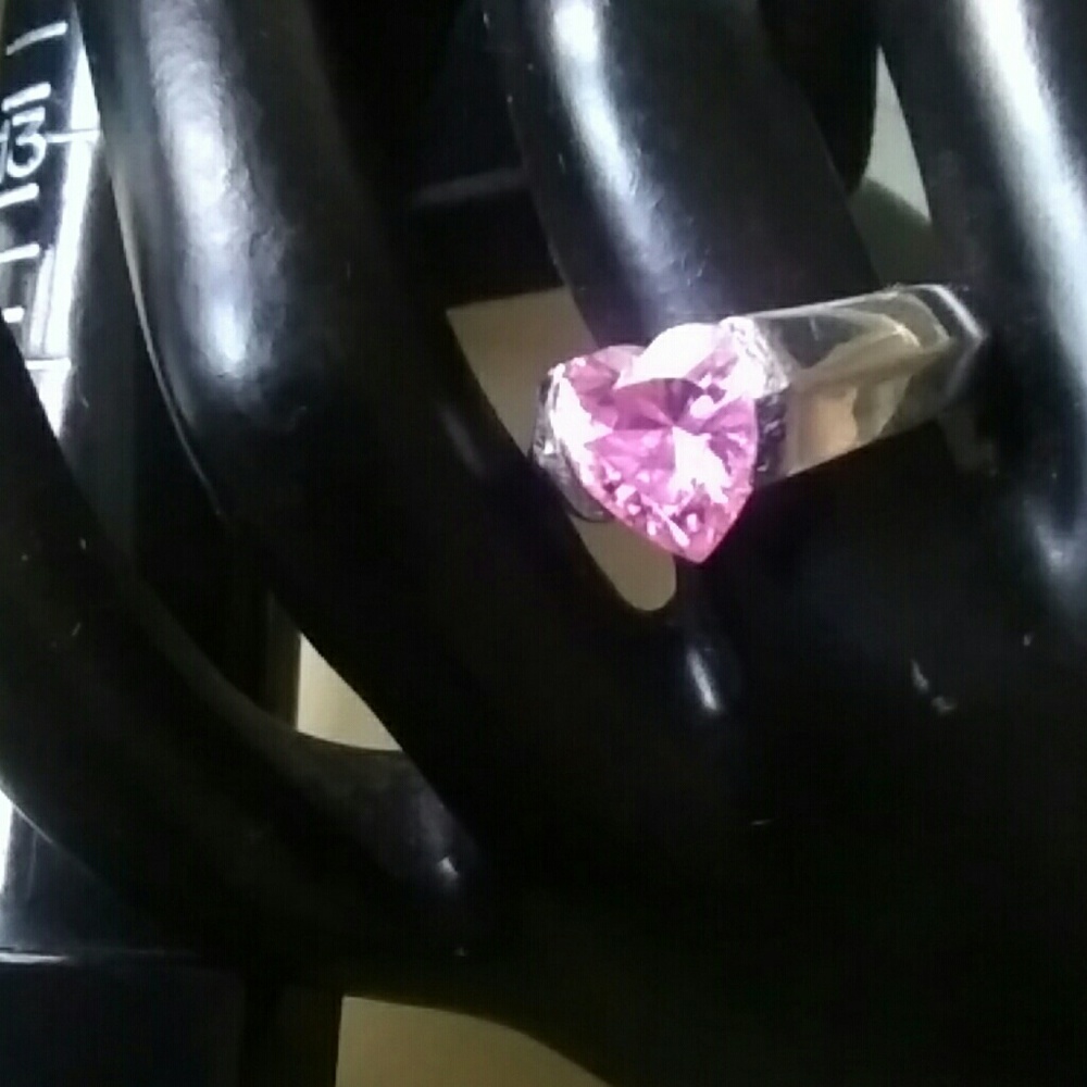 pink ice Sapphire lab heart ring sale